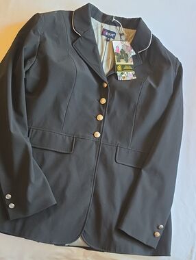 Women's Black Show Jacket with Contrast Piping